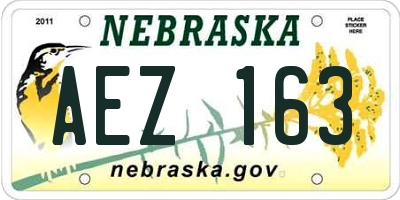 NE license plate AEZ163