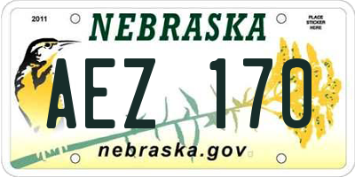 NE license plate AEZ170