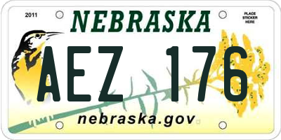 NE license plate AEZ176