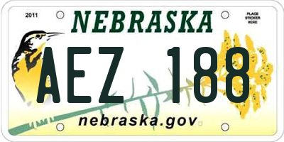 NE license plate AEZ188