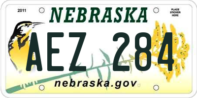 NE license plate AEZ284