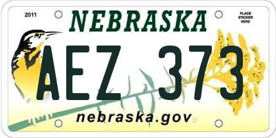 NE license plate AEZ373