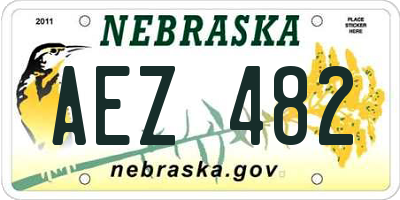 NE license plate AEZ482