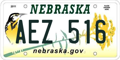 NE license plate AEZ516
