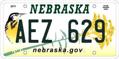 NE license plate AEZ629