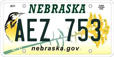 NE license plate AEZ753