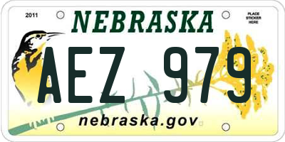 NE license plate AEZ979