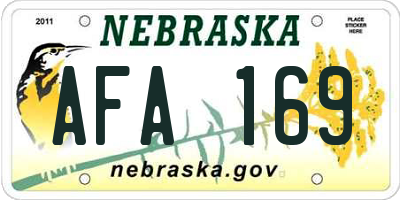 NE license plate AFA169