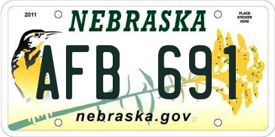 NE license plate AFB691