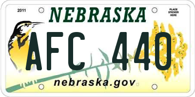 NE license plate AFC440