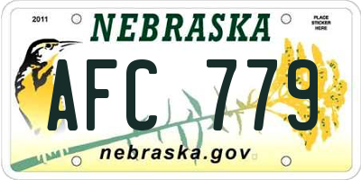 NE license plate AFC779