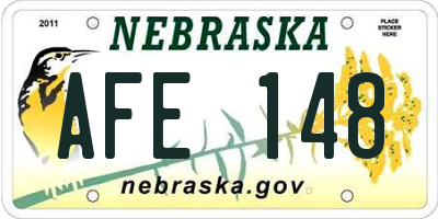 NE license plate AFE148