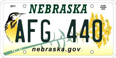 NE license plate AFG440