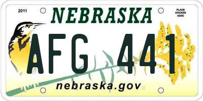 NE license plate AFG441