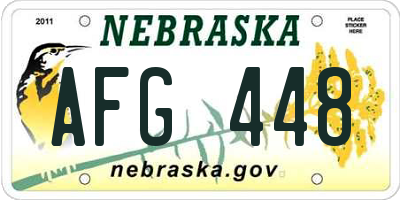NE license plate AFG448