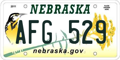 NE license plate AFG529
