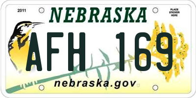 NE license plate AFH169
