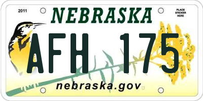 NE license plate AFH175