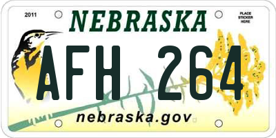 NE license plate AFH264