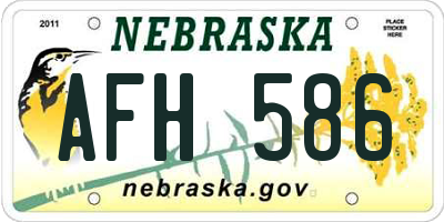 NE license plate AFH586