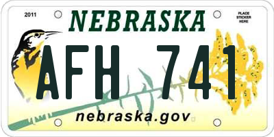 NE license plate AFH741