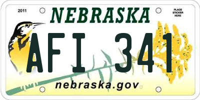 NE license plate AFI341