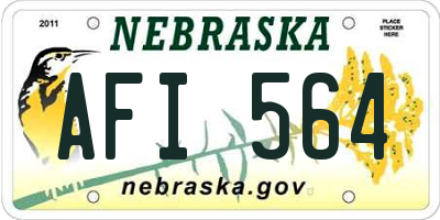 NE license plate AFI564