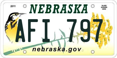 NE license plate AFI797