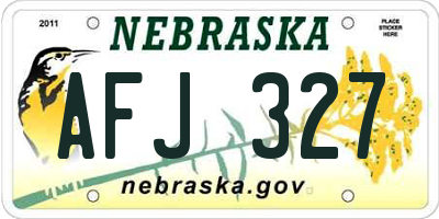 NE license plate AFJ327