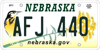NE license plate AFJ440