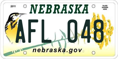 NE license plate AFL048