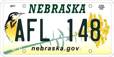 NE license plate AFL148