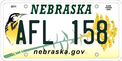 NE license plate AFL158