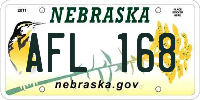 NE license plate AFL168