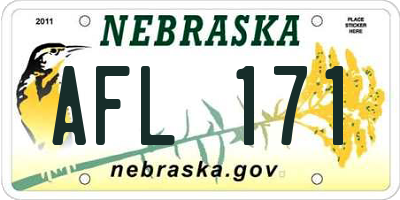 NE license plate AFL171