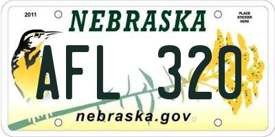 NE license plate AFL320