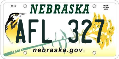 NE license plate AFL327