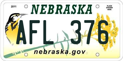 NE license plate AFL376