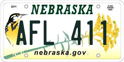 NE license plate AFL411