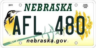 NE license plate AFL480