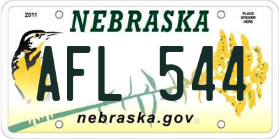 NE license plate AFL544