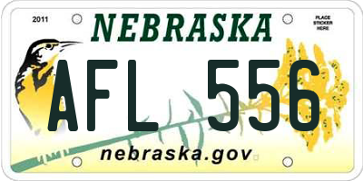 NE license plate AFL556