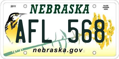 NE license plate AFL568