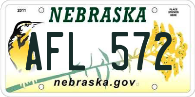 NE license plate AFL572