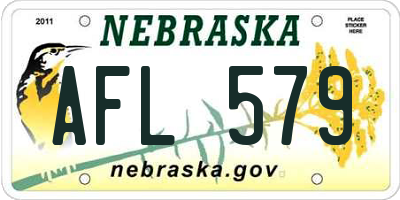 NE license plate AFL579