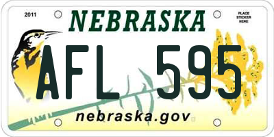 NE license plate AFL595