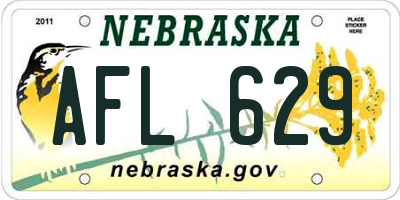 NE license plate AFL629