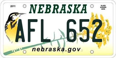 NE license plate AFL652