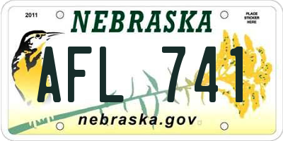 NE license plate AFL741