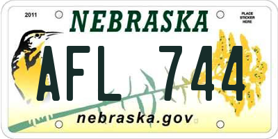 NE license plate AFL744